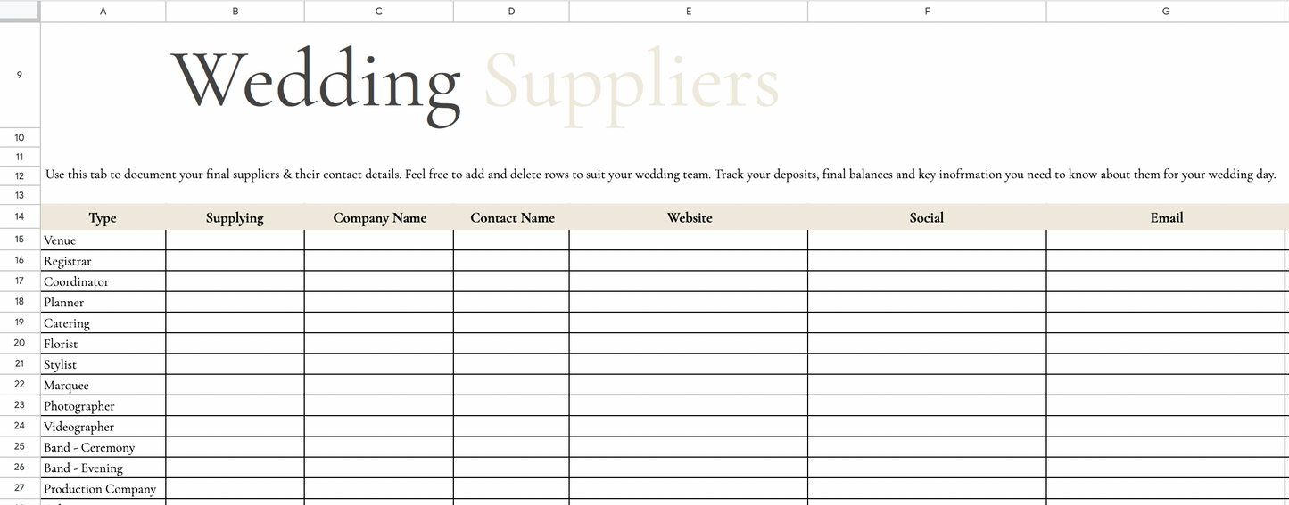 Wedding Planning Tracker